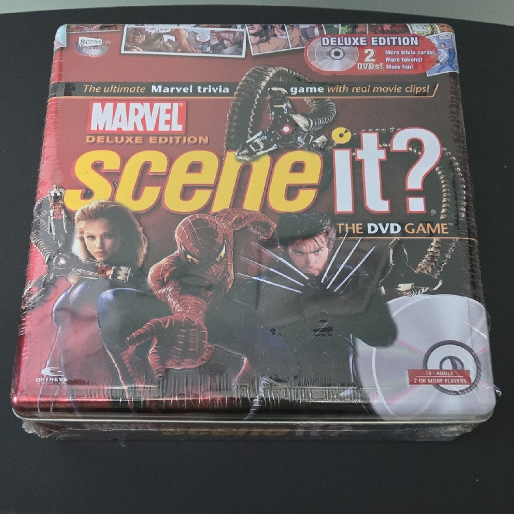 Marvel Scene It? Deluxe Edition DVD Game - Red, Yellow, Black